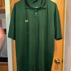 Under Armour Men's Green Polo Shirt - L